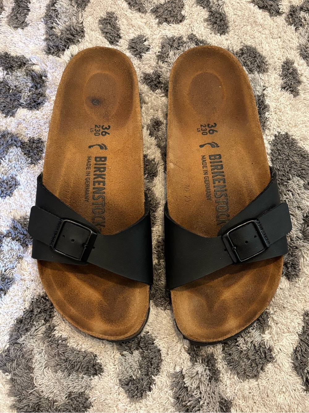 Birkenstock Madrid Black Slide Sandals 36